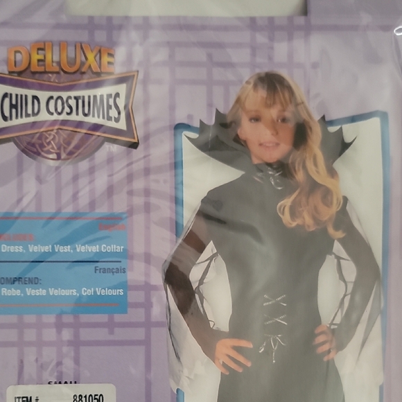 Luxe Deluxe Child Costume - Black - Picture 3 of 4